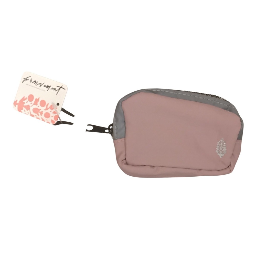 Free People FP Movement Mystic Mauve Mini Pouch Nylon Zip Bag OB1339312 NEW